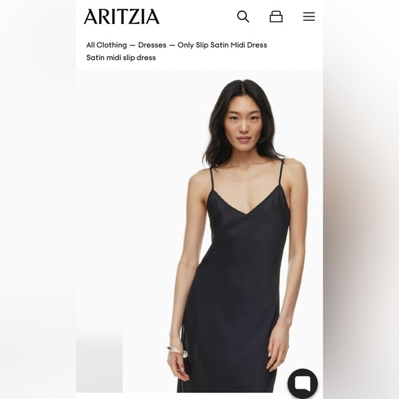 Aritzia Wilfred only Slip midi Dress sz M NWT - Picture 12 of 14
